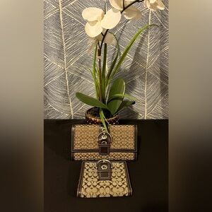 Brown Coach Wallet Bundle